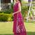 Pink hand embroidery modal satin straight cut kurta