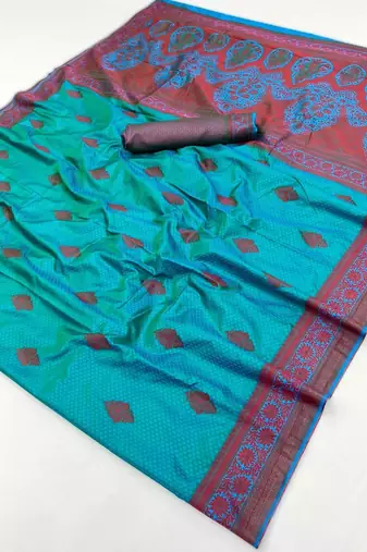 Elegant silk blend-blend saree for festive & party wear