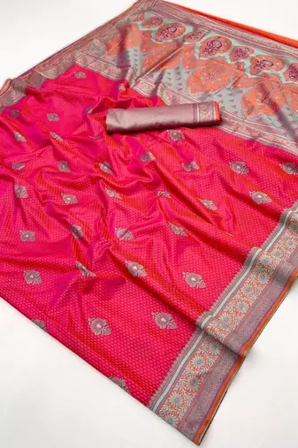 Elegant silk blend-blend saree for festive & party wear