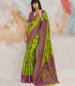Elegant silk-blend saree for festive & party wear