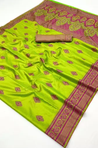 Elegant silk blend-blend saree for festive & party wear