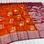 orange Color jari Meena Jaqurad Weveing work Khadi Silk Blend Georgette Saree