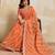 Glamourous orange georgette bandhej print with embroidery work lace border saree with mono banglory silk blouse