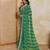 Glamorous green georgette bandhej print with embroidery work lace border saree with mono banglory silk blouse