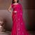 Charming pink crush silk c-pallu beads embroidery work  saree with crush silk blouse