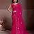 Charming pink crush silk c-pallu beads embroidery work  saree with crush silk blouse