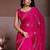 Charming pink crush silk c-pallu beads embroidery work  saree with crush silk blouse