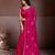Charming pink crush silk c-pallu beads embroidery work  saree with crush silk blouse