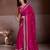 Captivating pink fendy chiffon c-pallu embroidery work border saree with mono banglory silk blouse