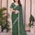Pleasant green georgette bandhej print with cutwork lace border saree with mono banglory silk blouse