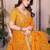 Likable yellow georgette bandhej print with cutwork lace border saree with mono banglory silk blouse