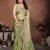 Adorable lime green rangoli silk embroidery multy sequence work saree with mono banglory silk blouse