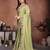 Adorable lime green rangoli silk embroidery multy sequence work saree with mono banglory silk blouse