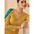 Yellow pure geogette full stitched suit free size 