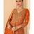 Orange pure geogette full stitched suit free size 