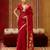 red pure munga art silk handloom weaving saree with organza weaving pallu