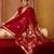 red pure munga art silk handloom weaving saree with organza weaving pallu