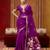 purple pure munga art silk handloom weaving saree with organza weaving pallu