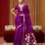 purple pure munga art silk blend weaving saree with organza weaving pallu