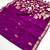 purple pure munga art silk handloom weaving saree with organza weaving pallu