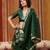 green pure munga art silk handloom weaving saree with organza weaving pallu