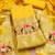 Yellow soft banarasi silk pure zari woven design dress material