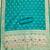 Teal soft banarasi silk pure zari woven design dress material