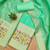 Sea green soft banarasi silk pure zari woven design dress material