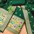 Bottle green soft banarasi silk pure zari woven design dress material