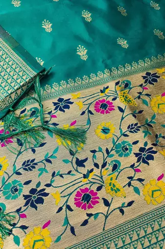 Rama soft silk blend silk pure zari woven dress material