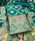 Rama soft banarasi silk pure zari woven design dress material