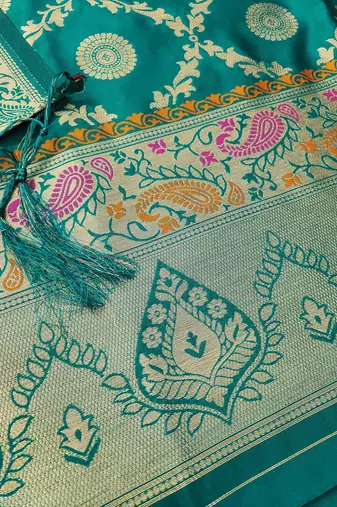 Rama soft silk blend silk pure zari woven dress material