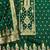 Bottle green soft banarasi silk pure zari woven design dress material