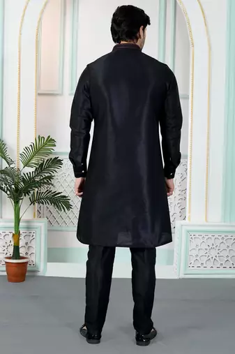 Maroon jacquard 3 peice kurta jacket set for men