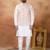 Pink jacquard 3 peice kurta jacket set for men