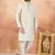 Beige art silk straight kurta for men