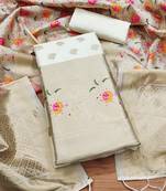 White soft banarasi silk pure zari woven design dress material