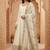 Off white chinon silk   party wear embroidery  suit set