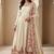 Off white vichitra  silk   party wear embroidery  suit set