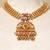Gold plated kundan multicolor stones necklace set