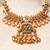 Gold plated kundan multicolor stones necklace set
