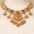 Gold plated kundan multicolor stones necklace set