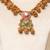 Gold plated kundan multicolor stones necklace set