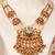 Gold plated kundan multicolor stones necklace set