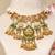 Gold plated kundan multicolor stones necklace set