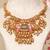 Gold plated kundan multicolor stones necklace set