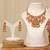 Gold plated kundan multicolor stones necklace set