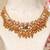 Gold plated kundan multicolor stones necklace set