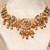 Gold plated kundan multicolor stones necklace set