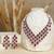 Zircon red stones necklace set